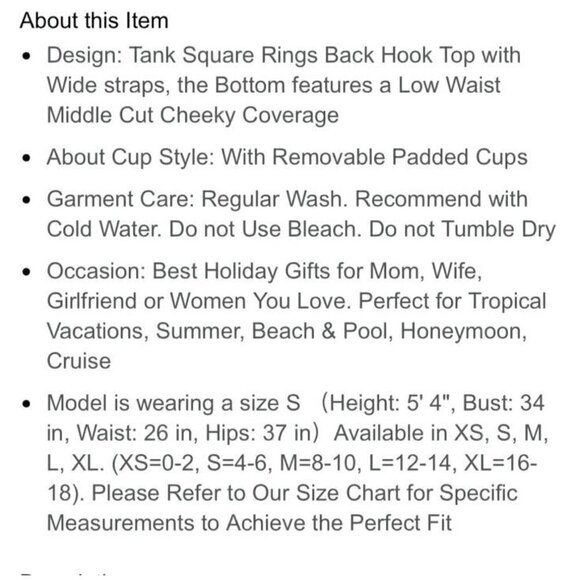 Cupshe Womens Square Ring Tank Pink Bikini‎ Swimsuit  Adjustable Straps  Medium - Picture 7 of 7